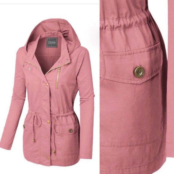 New Mauve Utility Anorak Jacket - Picture 4 of 4